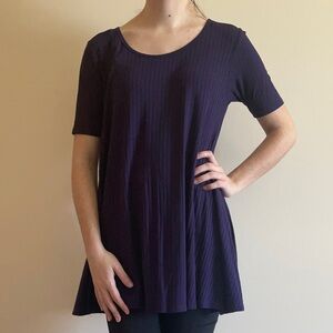 LuLaRoe Purple Short Sleeve Swing Top XXS